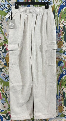 TNA Cozy Fleece Mega Cargo Pants Size 