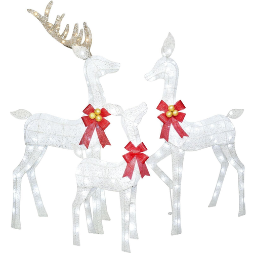 Lighted Christmas Decoration Deer 3 Piece, Light up Christmas Decor Reindeer ...