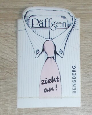Alter Aufkleber | Sticker Päffgen Bensberg zieht an! - Hemd - Krawatte - Mode