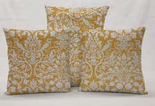 Gold Floral Damask Pillowcase / Pillow Cover Many Sizes