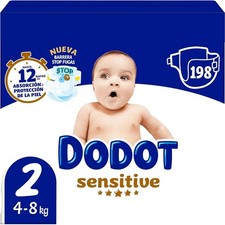 Couches bébé Sensitive Taille 2 (4-8 kg), 198 couches + 1 Pack de 40 Lingettes