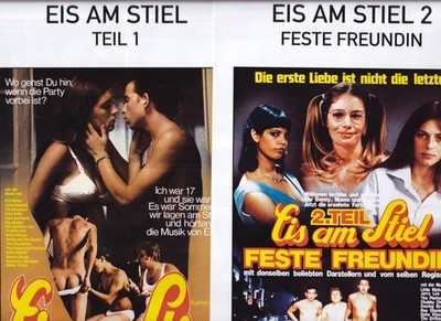 Eis am Stiel Teil 1& Teil 2 - Kino Werbetafel - je 4 Seiten in Din A4