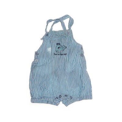 First Smile, Latzhosen Shorts, Größe: 68, Blau/Weiß, Baumwolle #Hk9