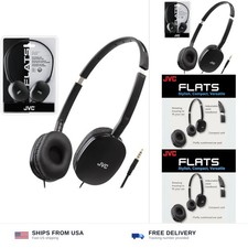 JVC Flats On-Ear Wired Headphones - Flat Foldable Design - 30mm Driver for Po...
