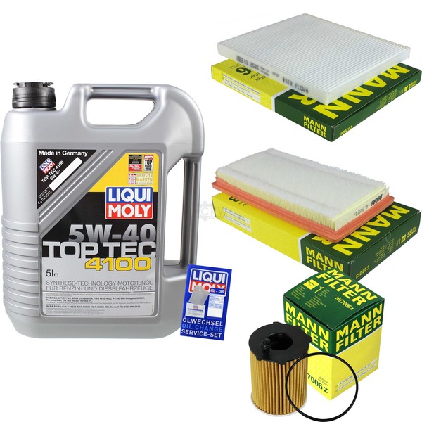 Inspektionskit Filter Liqui Moly ÖL 5L 5W-40 FüR Fiat 500 312_ 0.9 Lancia-image