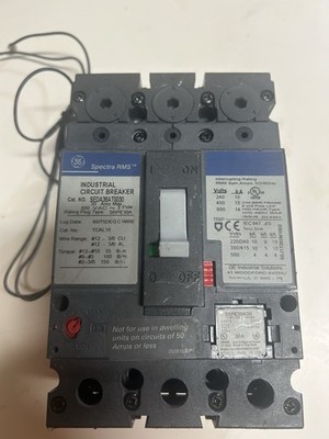 GE SEDA36AT0030 Spectra RMS Hi-Break Molded Case Circuit Breaker, 30A, 600VAC