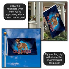 Ole Miss University Gartenflagge – Doppelseitig, 100% Polyester, Design C, Für Fans Der Rebels