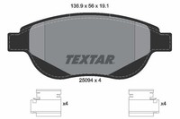 Textar Bremsbelagsatz, Scheibenbremse 2509401