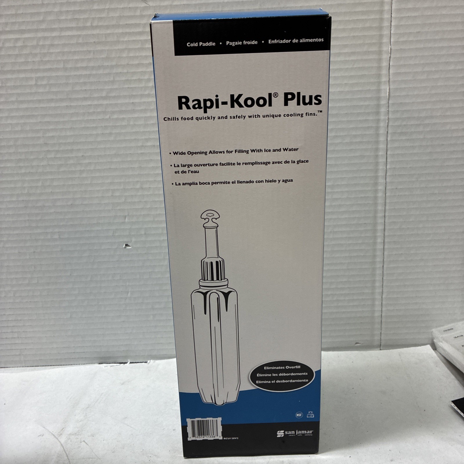San Jamar Rapi-Kool Plus Cold Paddle Quick & Easy Food Chiller 128 Oz