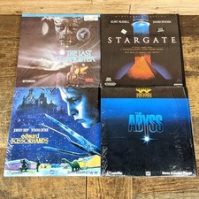 Lot of 4 Sci-Fi Laserdiscs - Edward Scissorhands Stargate Last Starfighter Abyss