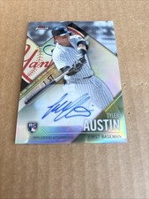 2017 Finest Firsts AUTO ROOKIE Tyler Austin RC #FF-TA Yankees Baseball Card (f5). rookie card picture