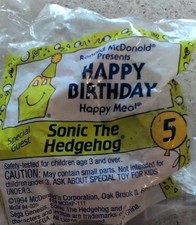 1994 McDonald's Happy Meal Happy Birthday 5 Sonic the Hedgehog