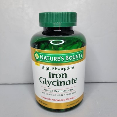 Nature's Bounty Iron Glycinate 300 Count EXP 2/2028- New 