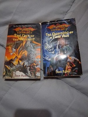 Lot of 2 Fifth Age paperback by Jean Rabe The Day Of The Tempest Dawning 