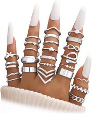 iF YOU 25 Pcs Gold Knuckle Ring Set for Women, Chunky Stackable Finger Midi...