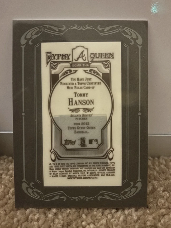 2012 Topps Gypsy Queen #GQMR-THA Tommy Hanson Framed Mini Relics Pre-Owned - Image 2 of 2