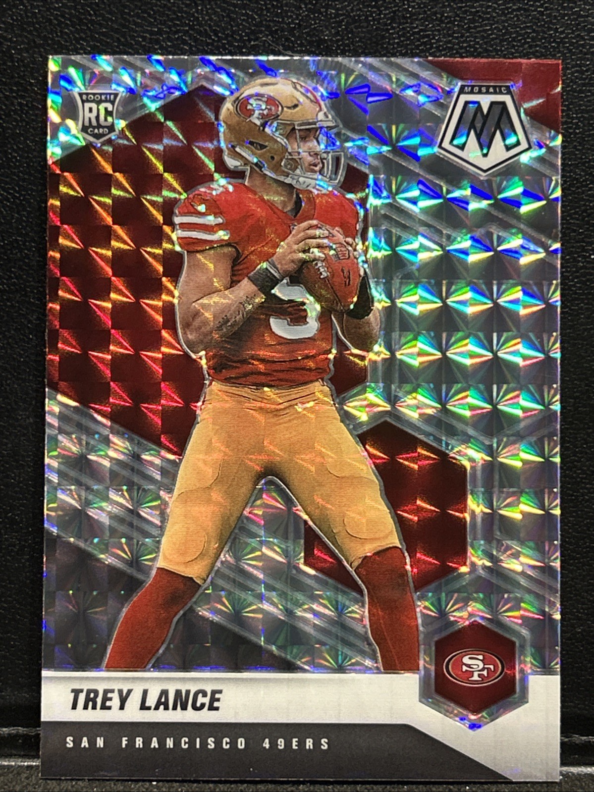 2021 Mosaic Trey Lance RC Mosaic Prizm Silver Rookie #303 49ers