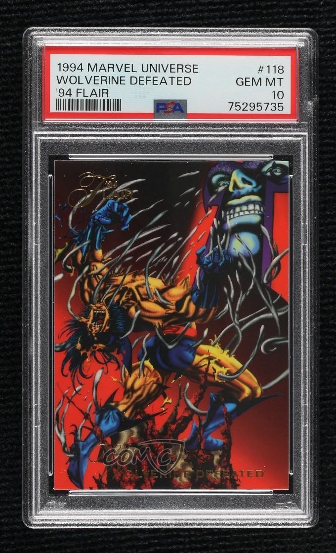 1994 Flair Marvel Wolverine Defeated #118 PSA 10 GEM MT 0b3o