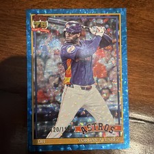 Topps 2026 Series 1 Yordan Alvarez Astros Blue Crackle Foilboard #T91-36 /150