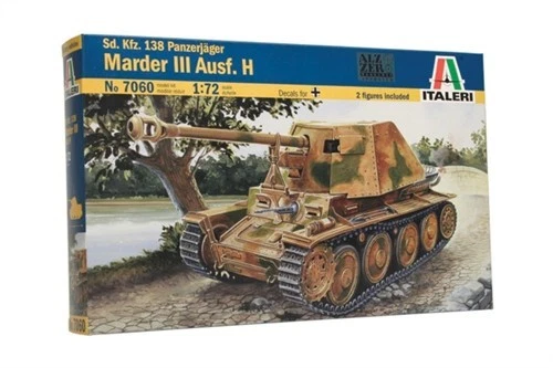 ✅ German SD.KFZ.PANZERJ.MARDER III AUSF.H PLASTIC MODELLO Kit 1/72 ITALERI 7060 - Immagine 2 di 4