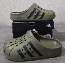 Image of ADIDAS Adilette Clogs M4 W5 Focus Olive / Core Black  GZ1158