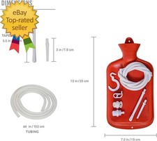Enema Bag Anal Douche for Men Women BPA Free 2 Quart Hot Water Bottle