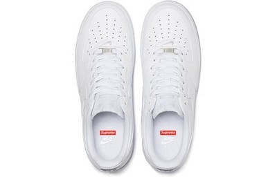 靴 Supreme Nike Box Logo Air Force 1 Low Sp Supreme x Nike Air Force 1 Low 'Box Logo - White' — Kick Game
