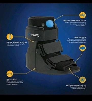 United Ortho Short Air Cam Walker Fracture Boot Fits Left or Right,  NEW 