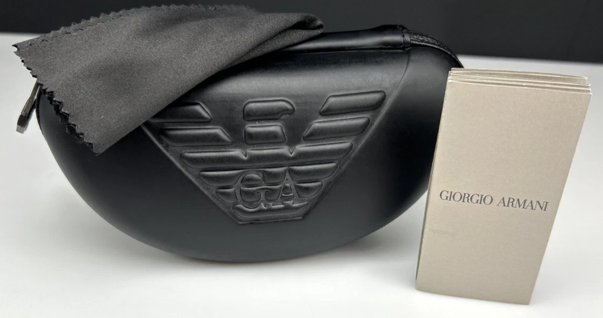 Giorgio Armani Classic Black Eyewear Case Giorgio Armani Eyeglasses Sunglasses Case With Cleaning  main image 2