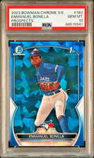 ENMANUEL BONILLA 2023 Bowman Chrome 1st SAPPHIRE REFRACTOR PSA 10 Gem Blue Jays