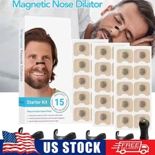 30pcs Magnetic Nasal Breathing Nose Dilators Starter Kit Nasal Strips Nasal Clip