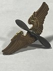 World War II AAF Army Air Forces Cadet Service Visor, Hat, Wing Propeller Badge — photo 1