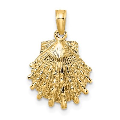 14k Gelbgold Löwentatze Muschel Charm Anhänger 1,05g Geschenk für Mutter