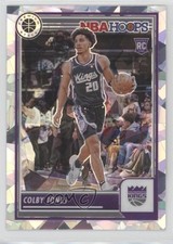 2023-24 Panini NBA Hoops Premium Stock Ice Prizm Colby Jones #49 09t5