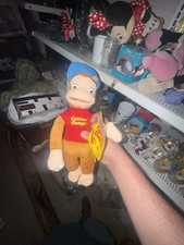 Curious George Plush Doll 12  Kids PBS Universal Stuffed Monkey Red Shirt