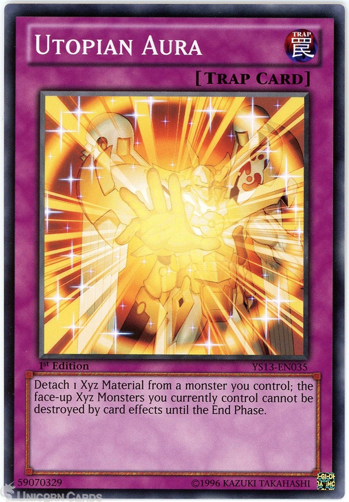 YS13-EN035 Utopian Aura 1st Edition Mint YuGiOh Card