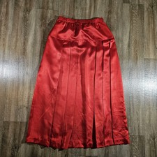 Lucia VTG Red Skirt Pleated Womens Sz 8 USA