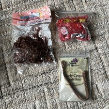 Vintage Doll Hair Lot Darice-All Cooped Up Red Auburn Fawn See Pics