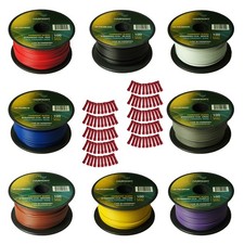 Harmony Car Primary 18 Gauge Power or Ground Wire 800 Feet 8 Rolls Multi Color