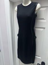 Gianni Versace Couture by Donatella Knit Dress with Leather Trim Tassels 2002.