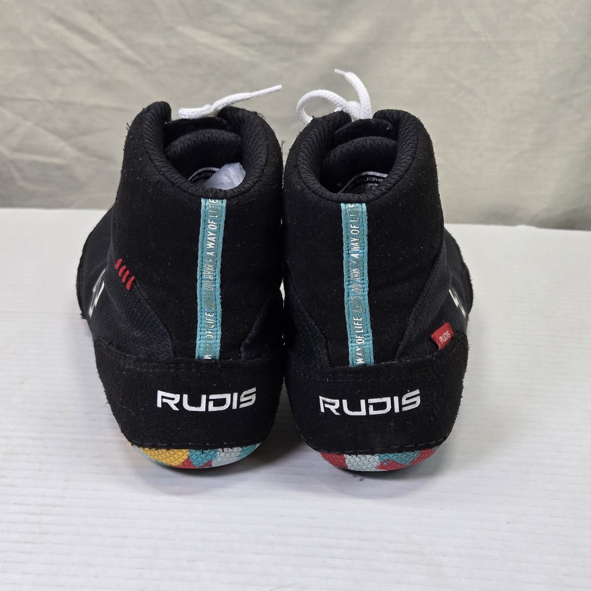 RUDIS Colt 2.0 Adult Wrestling MMA Athletic Shoes Black Red 
