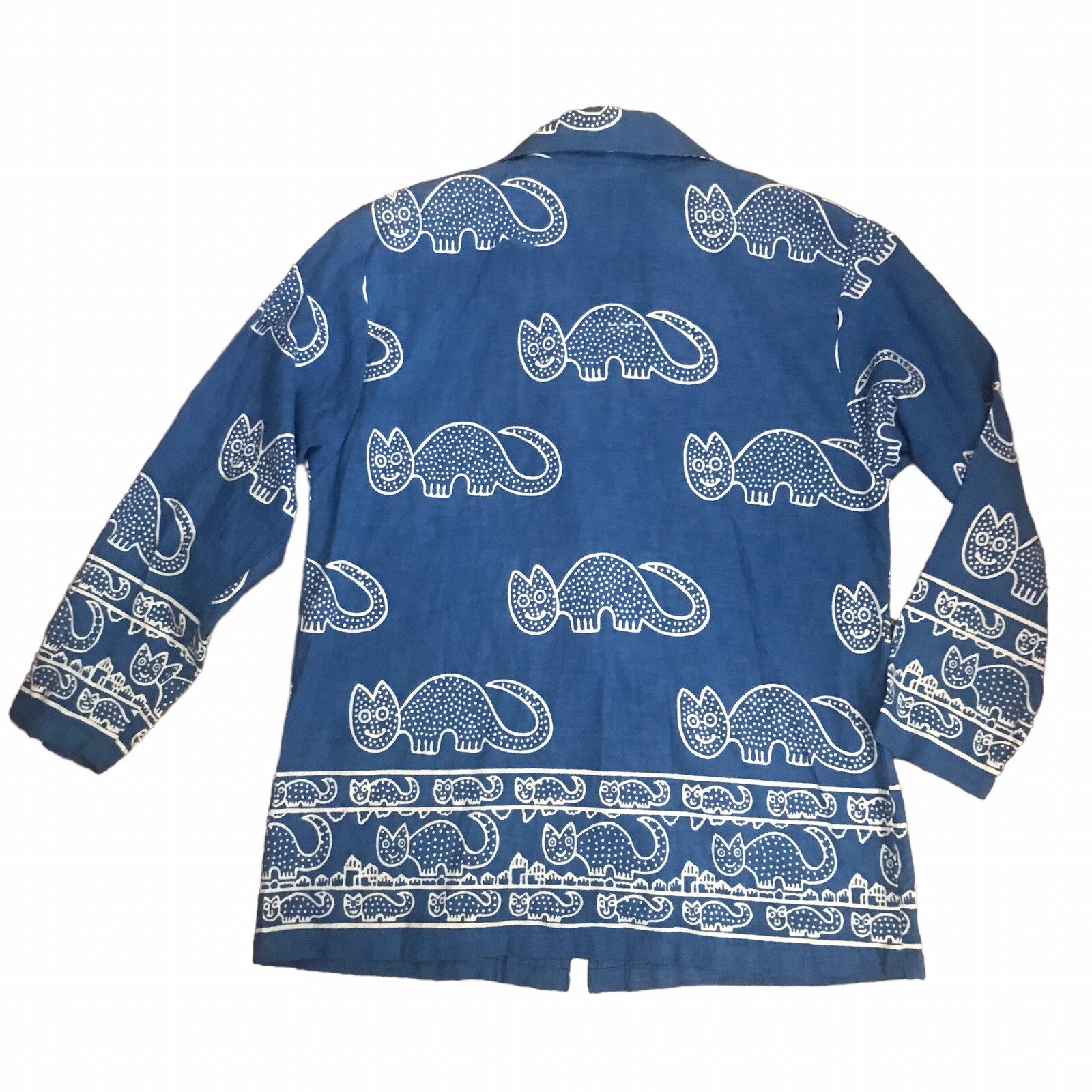 Patchington Blue Cat Lover Open Front Jacket  Sma… - image 4