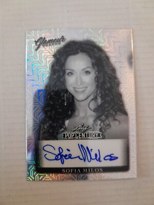 Sofia Milos /30 Silver Mojo Glamour Graphs Autograph Card 2022 Leaf Pop Century