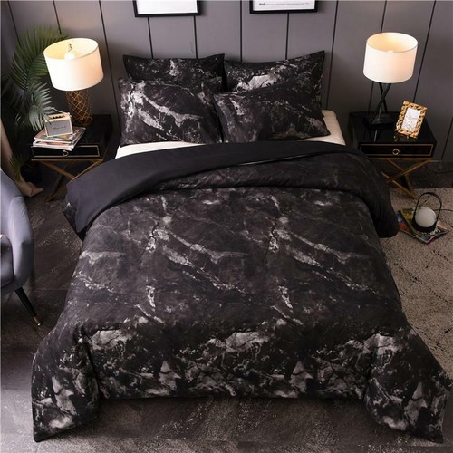 Retro Marble Duvet Quilt Cover Bedding Set Single Double King Size PillowcasesBH - Picture 4 of 18