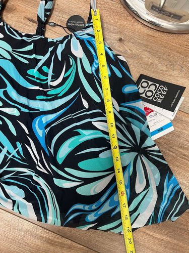 Women Black Multi Mesh Tankini COCO REEF Sz 36D Underwire MSRP $94 - Picture 12 of 13