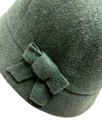 August Hat Co. Cloche Style Dark Green Size Large 23" IC Wool Blend Packable - Picture 6 of 8