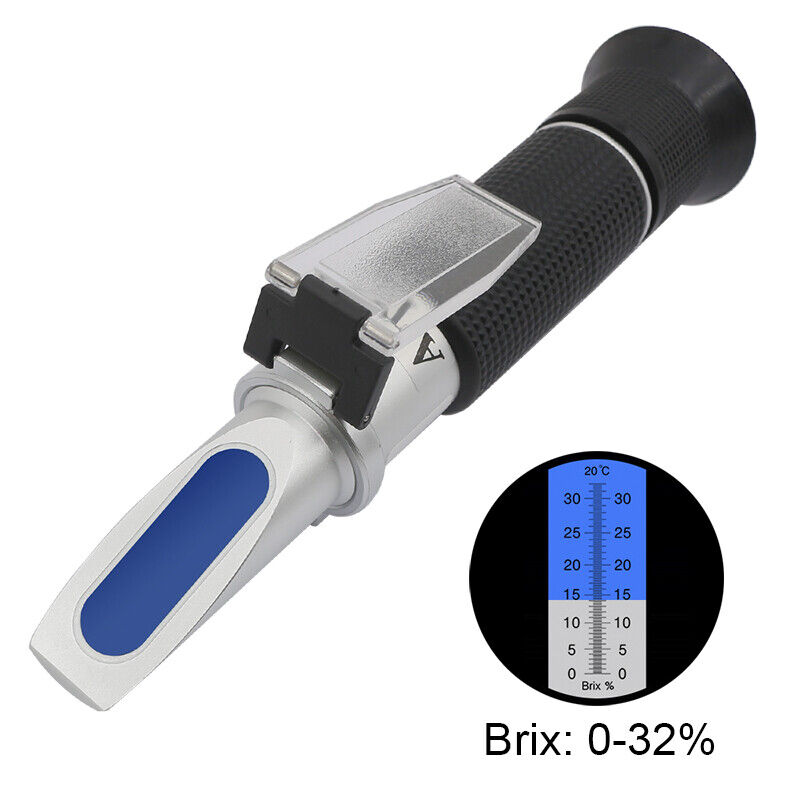 Brix Fruit Sugar Tester 0-32% ATC Refractometer with Temperature