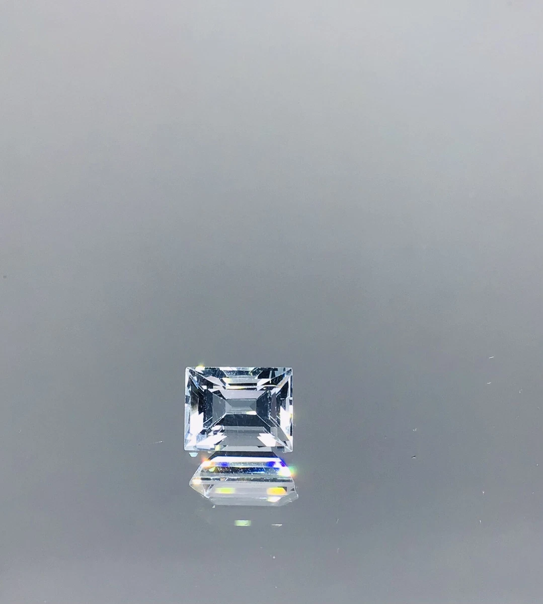aquamarine Natural Untreated Gemstone 2 Carat Rectangular Step Hand Cut