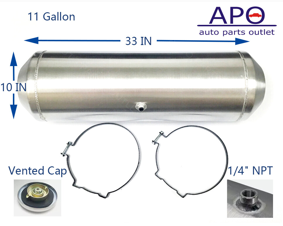 Gas Tank Fuel Tank With Gauge 11 Gallon 10x33 1/4 NPT Spun