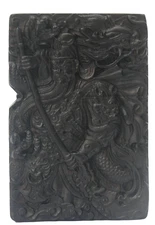 Case Only Natural Ebony Black Wood Guan Warrior Lighter Box For Zippo Insert A